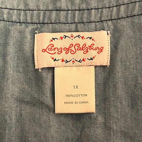 Lanz of Salzburg Dress Blue Size 1X - Picture 3 of 5